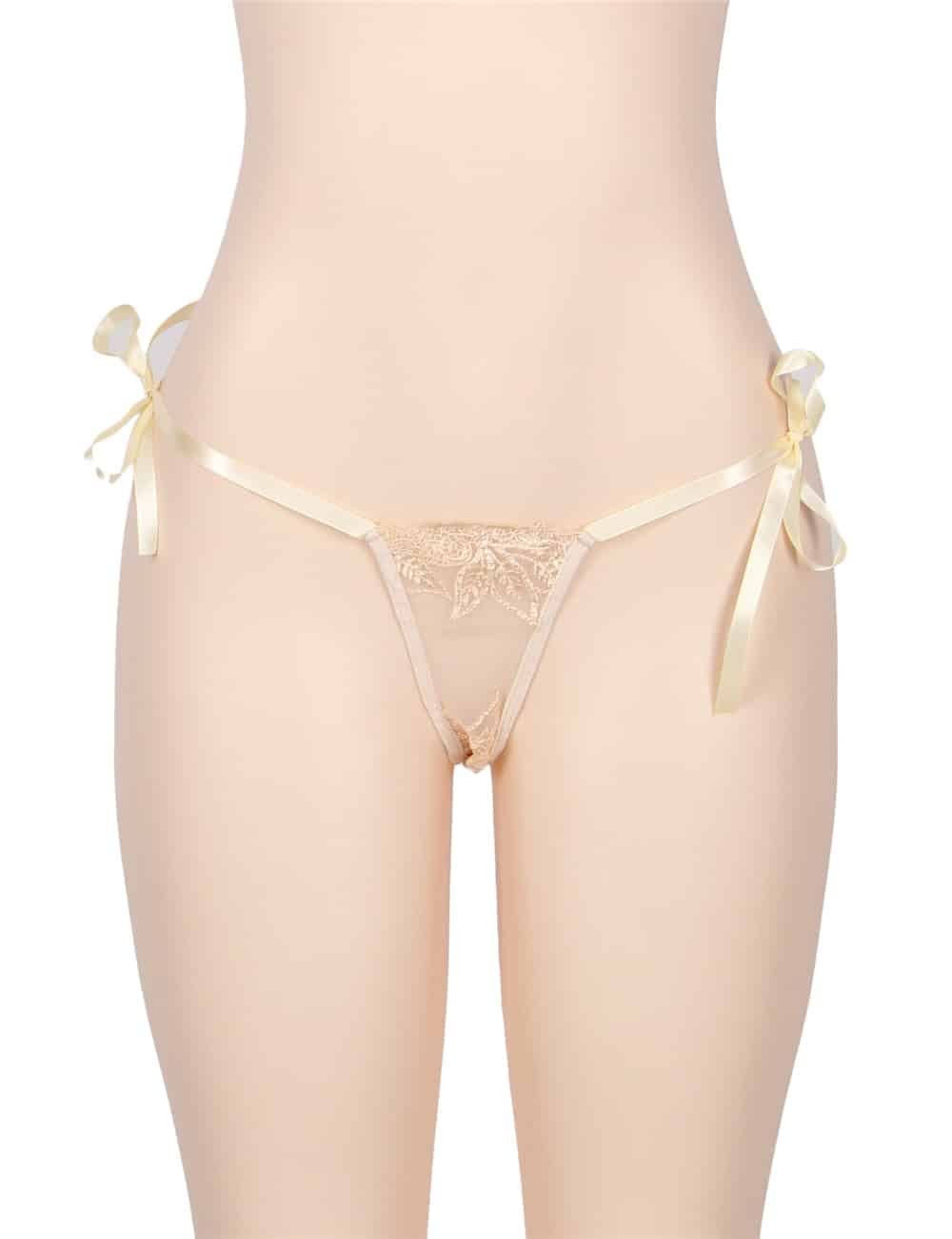 Plus Size Nude Apricot Elegant Babydoll - Image 9