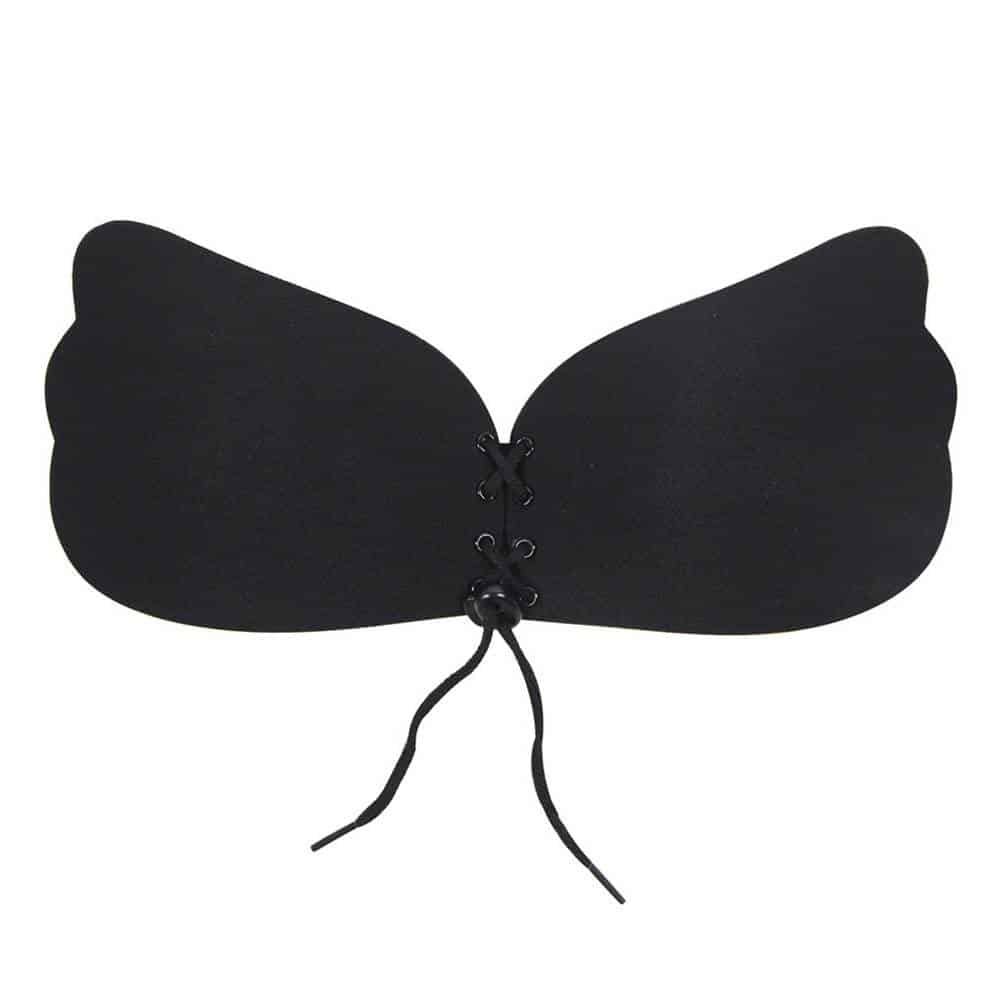 Strapless Self Adhesive Silicone Black Invisible Push-up Bra - Image 4
