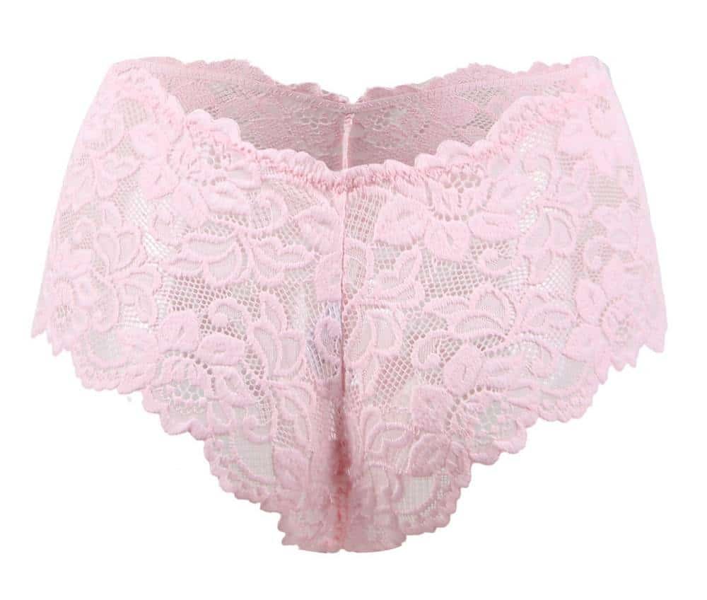 Pink Sexy Floral Lace Panty - Image 5