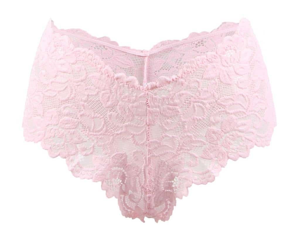 Pink Sexy Floral Lace Panty - Image 4