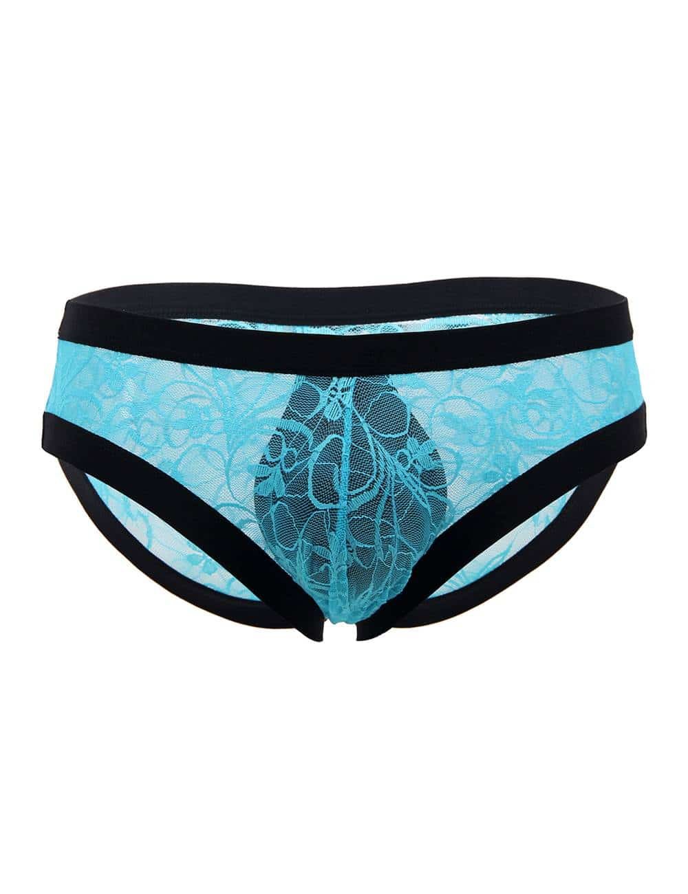 Sexy Blue Lace Panty For Men - Image 3