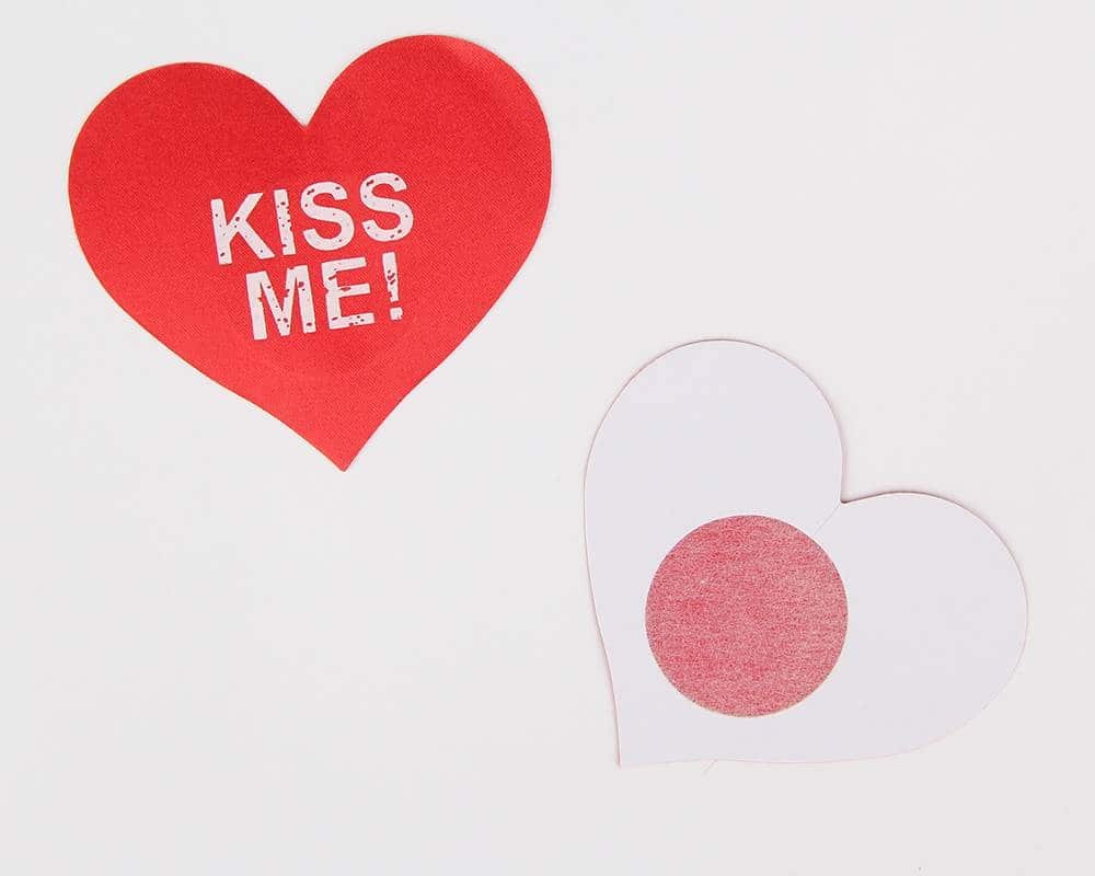 Red Heart-shaped Nipple Cover - Image 3