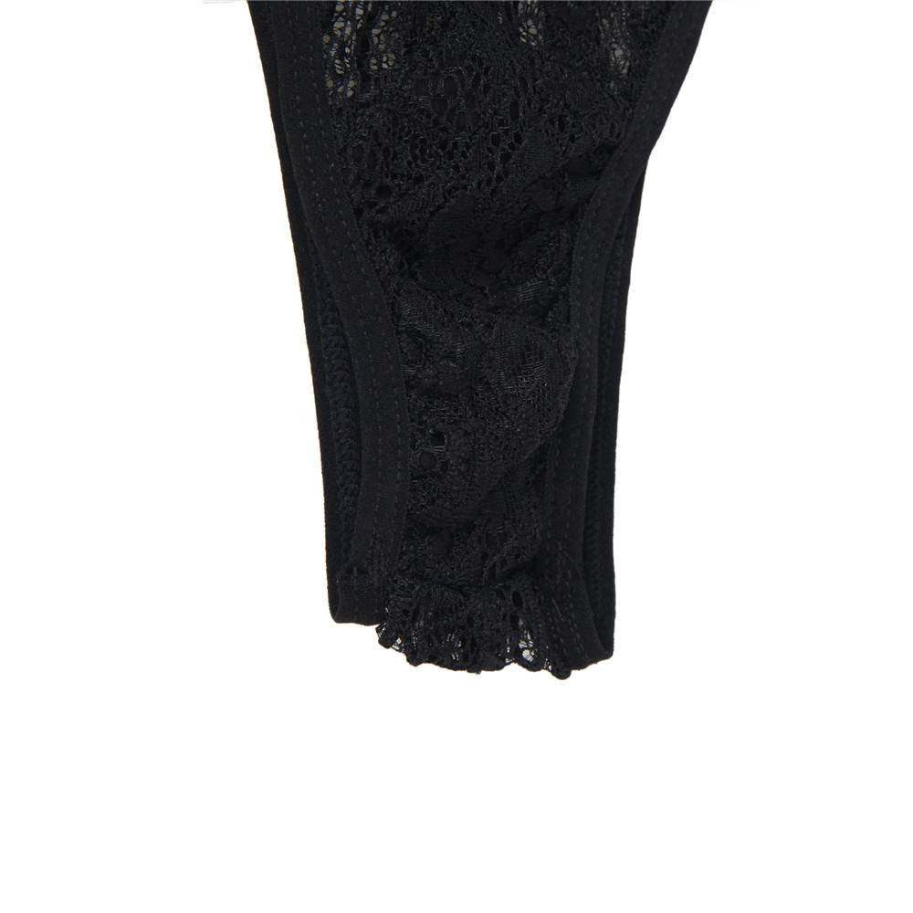 Black Glamour Hollywood Sheer Lace Underwire Teddy - Image 9