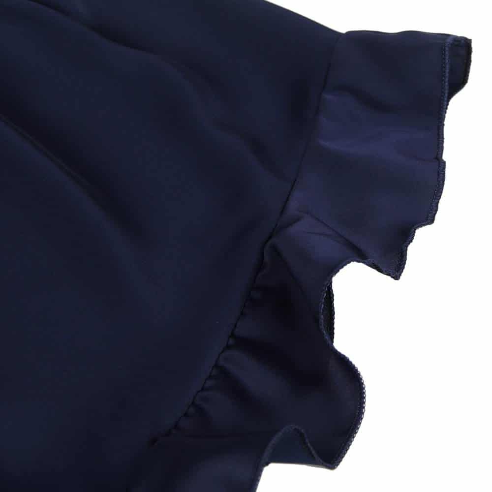 Camisole Satin Chiffon Sleepwear with Ruffle Short Pants - Image 12
