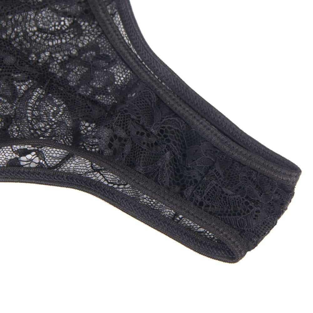Garter bodysuit With Underwire Sexy Lace Velour Plus Size Lingerie - Image 13