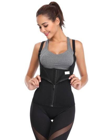 6 Pieces Steel Bones Black Neoprene Waist Training Corset