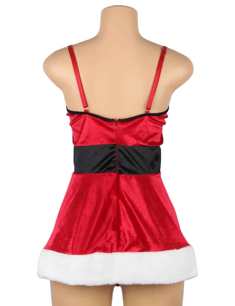 Fashion Sexy Red Playful Christmas Dress - Image 5