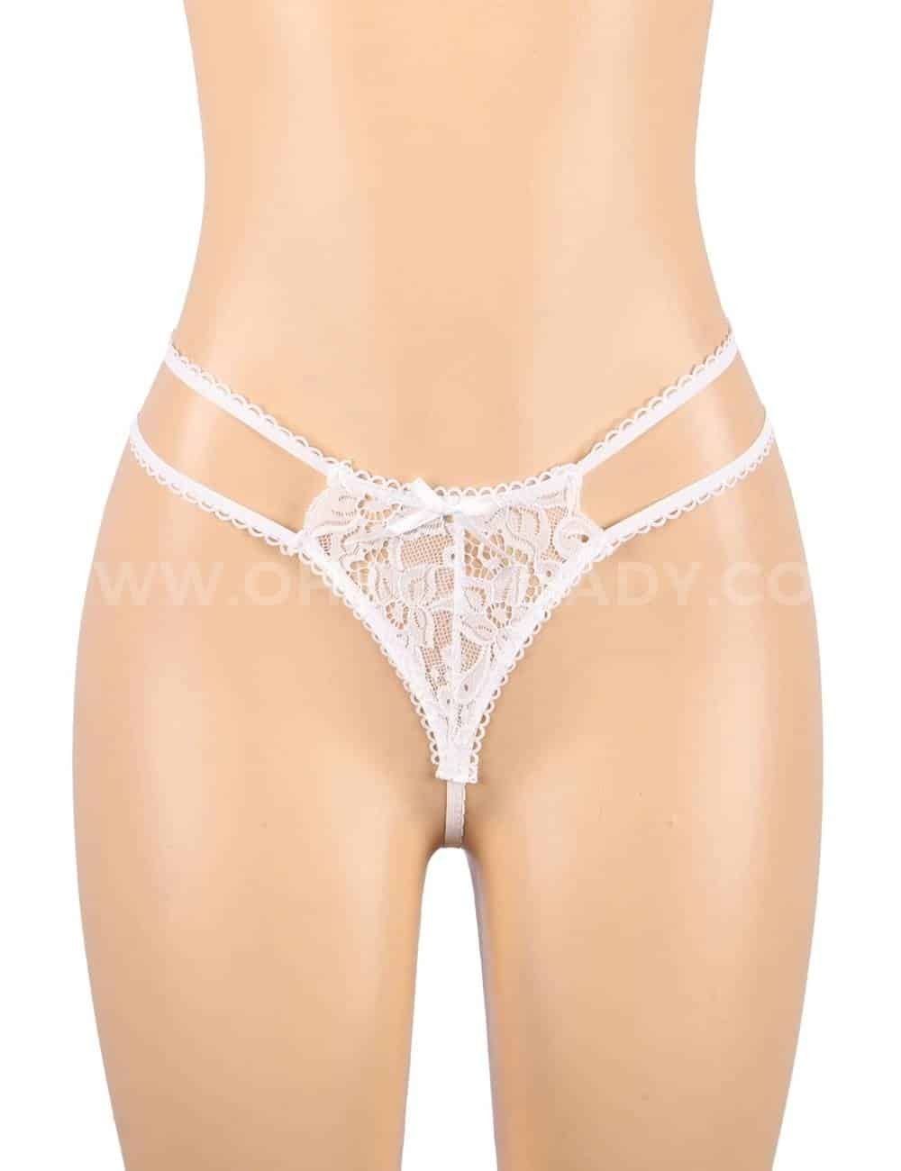Sexy three-piece sexy lingerie with deep V and peach heart garter - Image 8