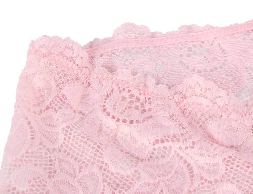 Pink Sexy Floral Lace Panty - Image 6