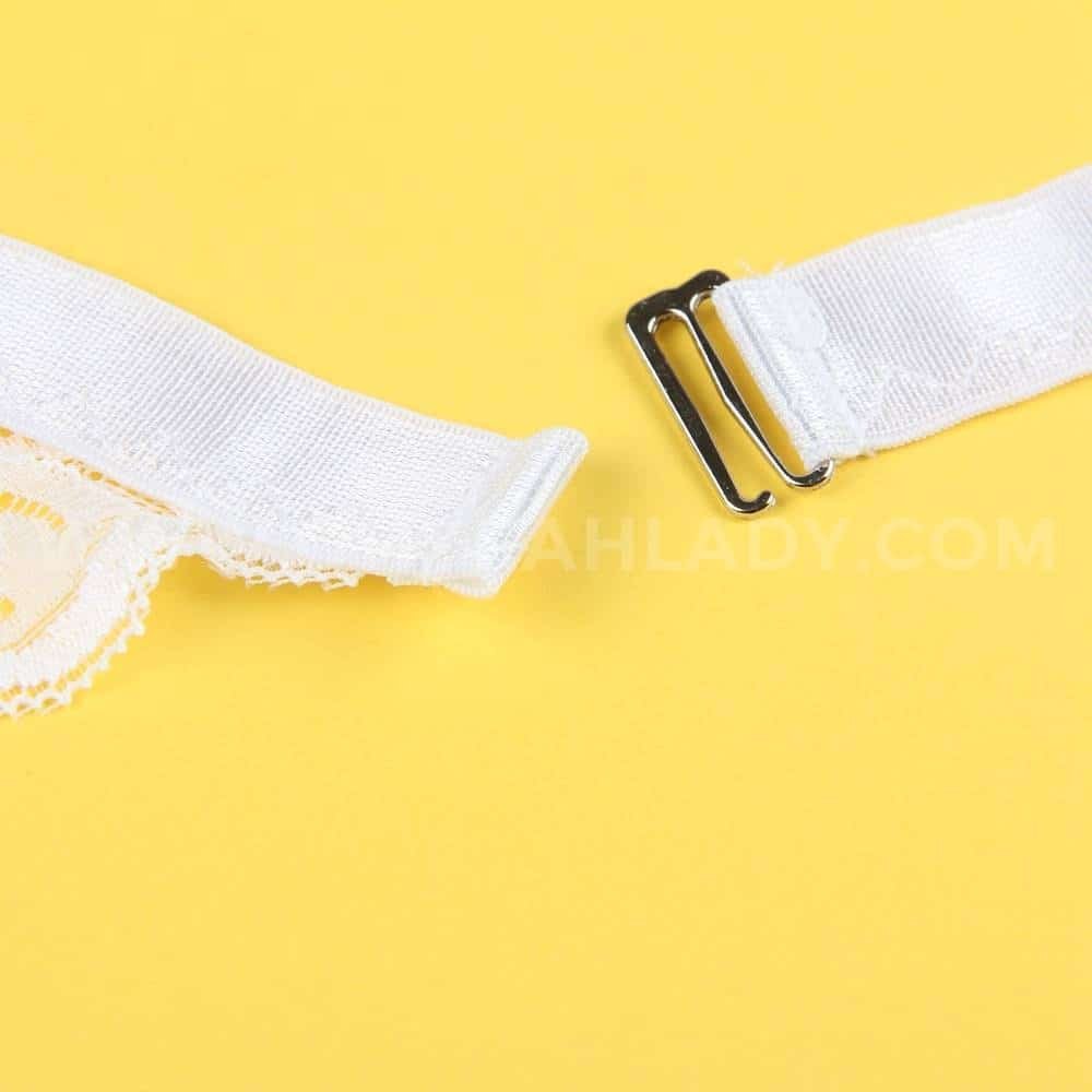 Sexy three-piece sexy lingerie with deep V and peach heart garter - Image 12
