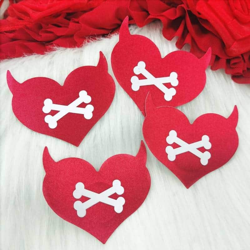 Disposable Devil Heart Nipple Cover - Image 2