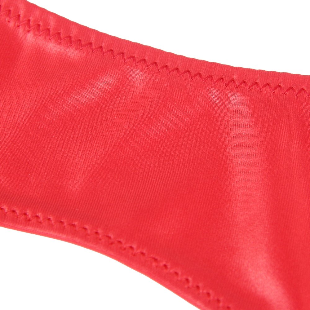 Red Lace Sexy Stretch High Waist Garter Belt Panty - Image 11