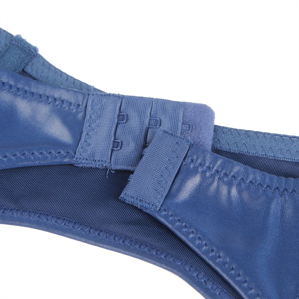 Blue Lace Sexy Stretch High Waist Garter Belt Panty - Image 10