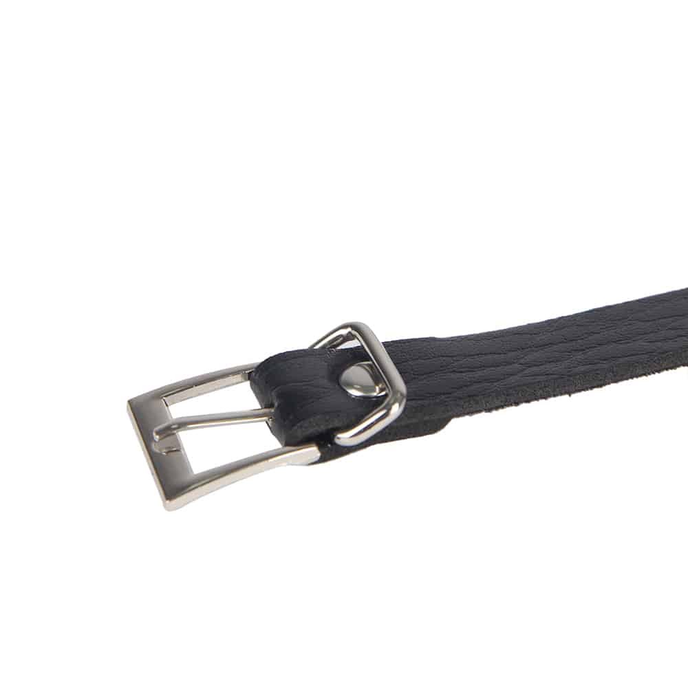 Wild black punk bondage belt with metal pin buckle - Image 9