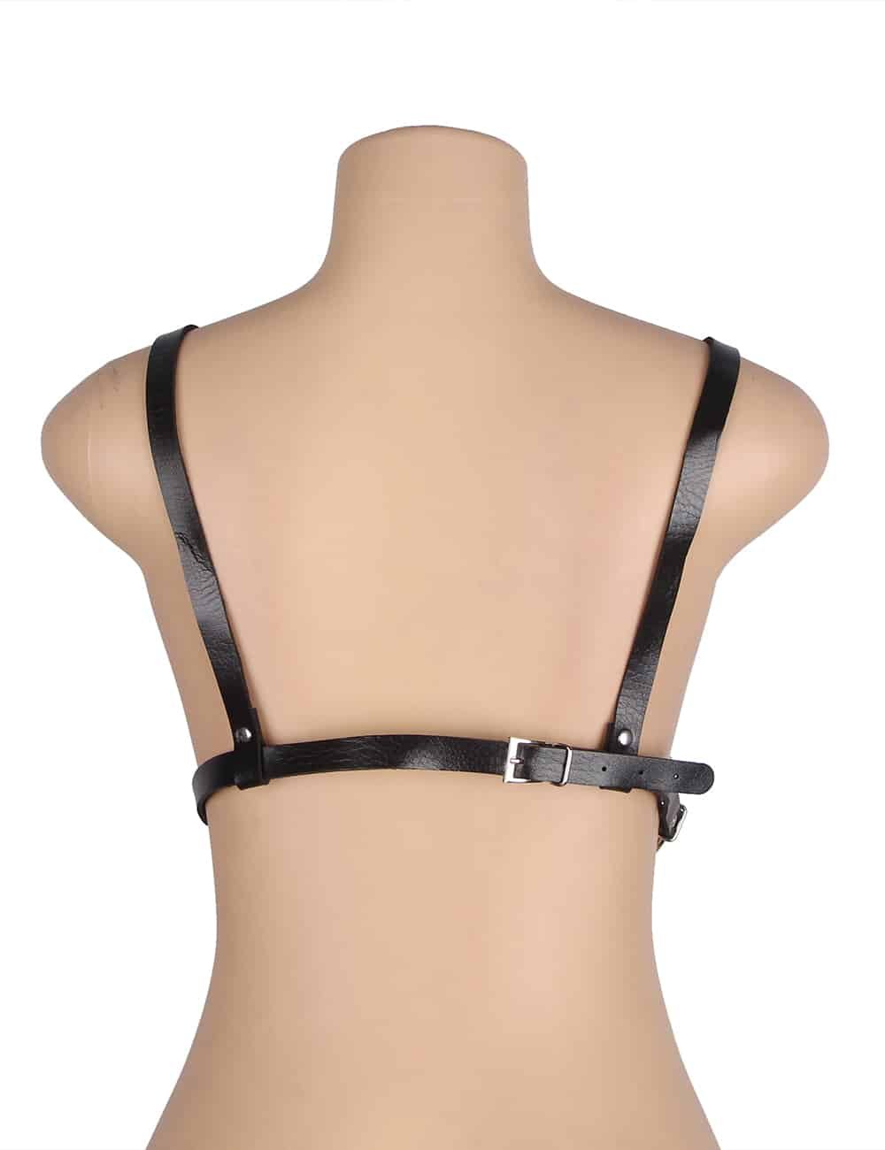 Wild black punk bondage belt with metal pin buckle - Image 7
