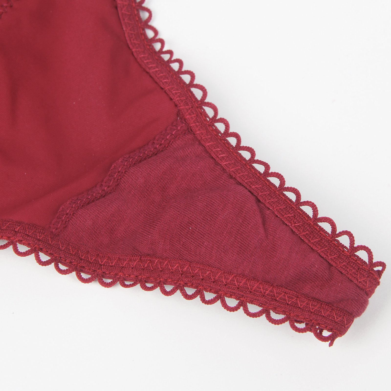 High Quality Burgundy Sexy Floral Lace Panty - Image 15