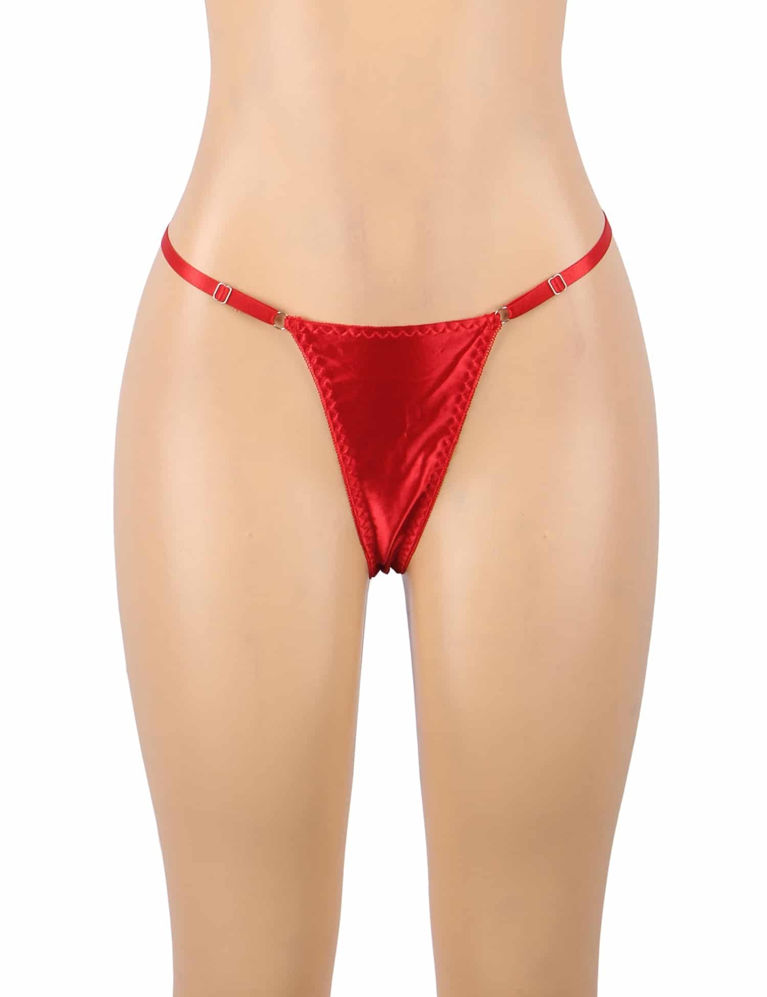 Openable Red Bow Sexy Bra Set - Image 11