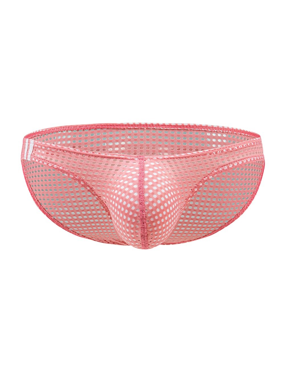 Pink Breathable Mesh Sexy Men's Brief - Image 6