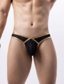 Gold Sexy Leather Underwear for Man