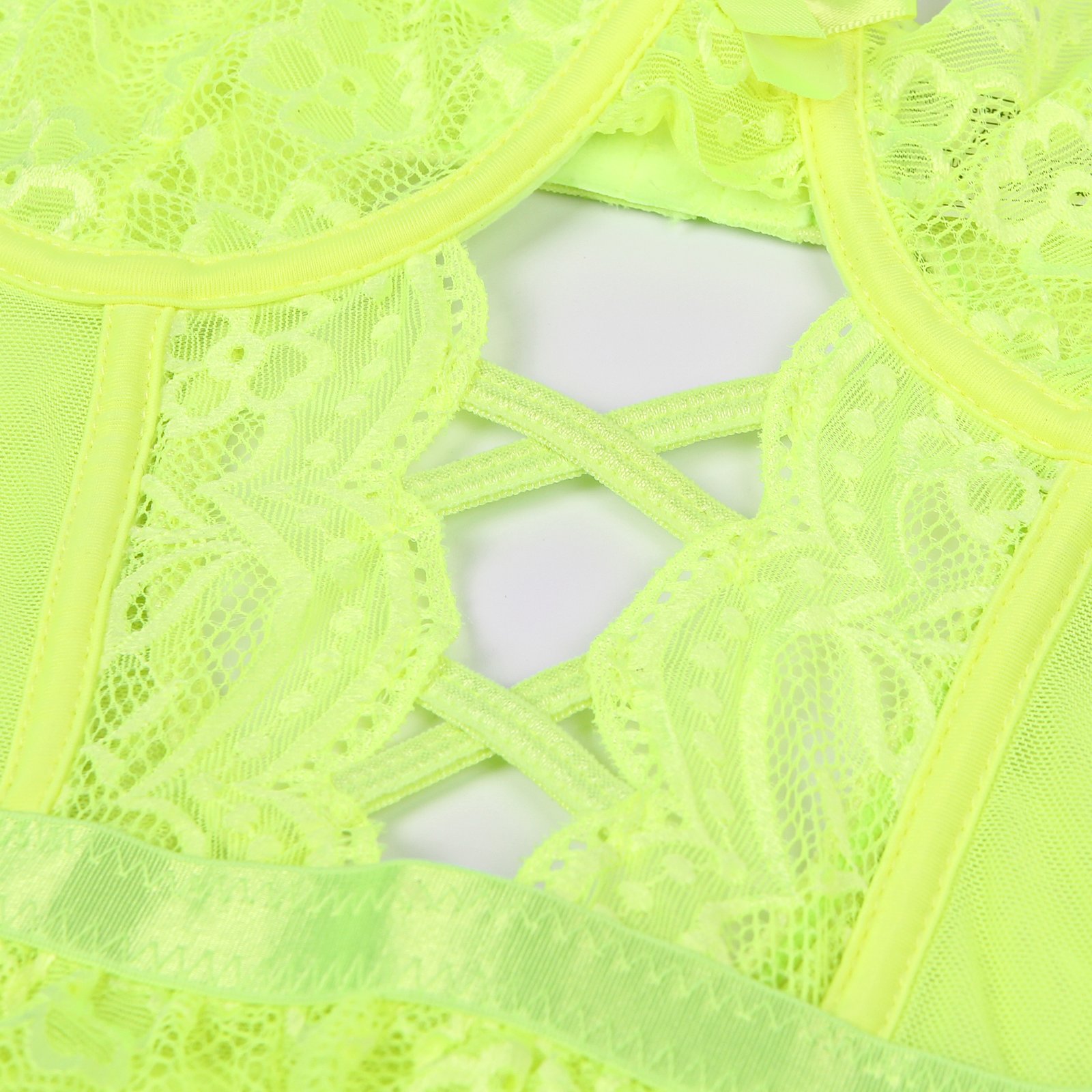 Green Sexy Slim Lace Garter Teddy - Image 13