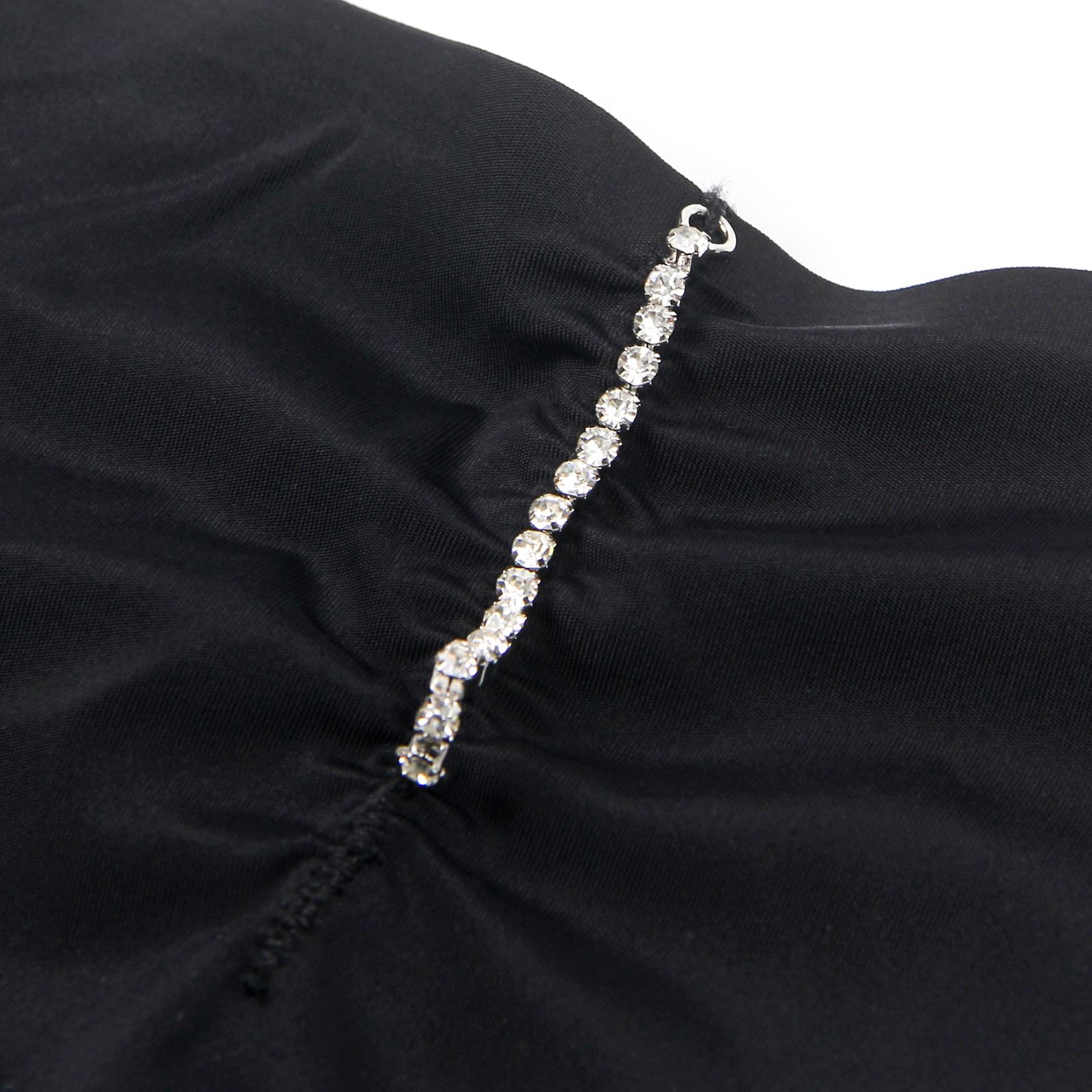 Black Sexy Women Seamless Panty With Shining Chain Pleated Design - Image 6