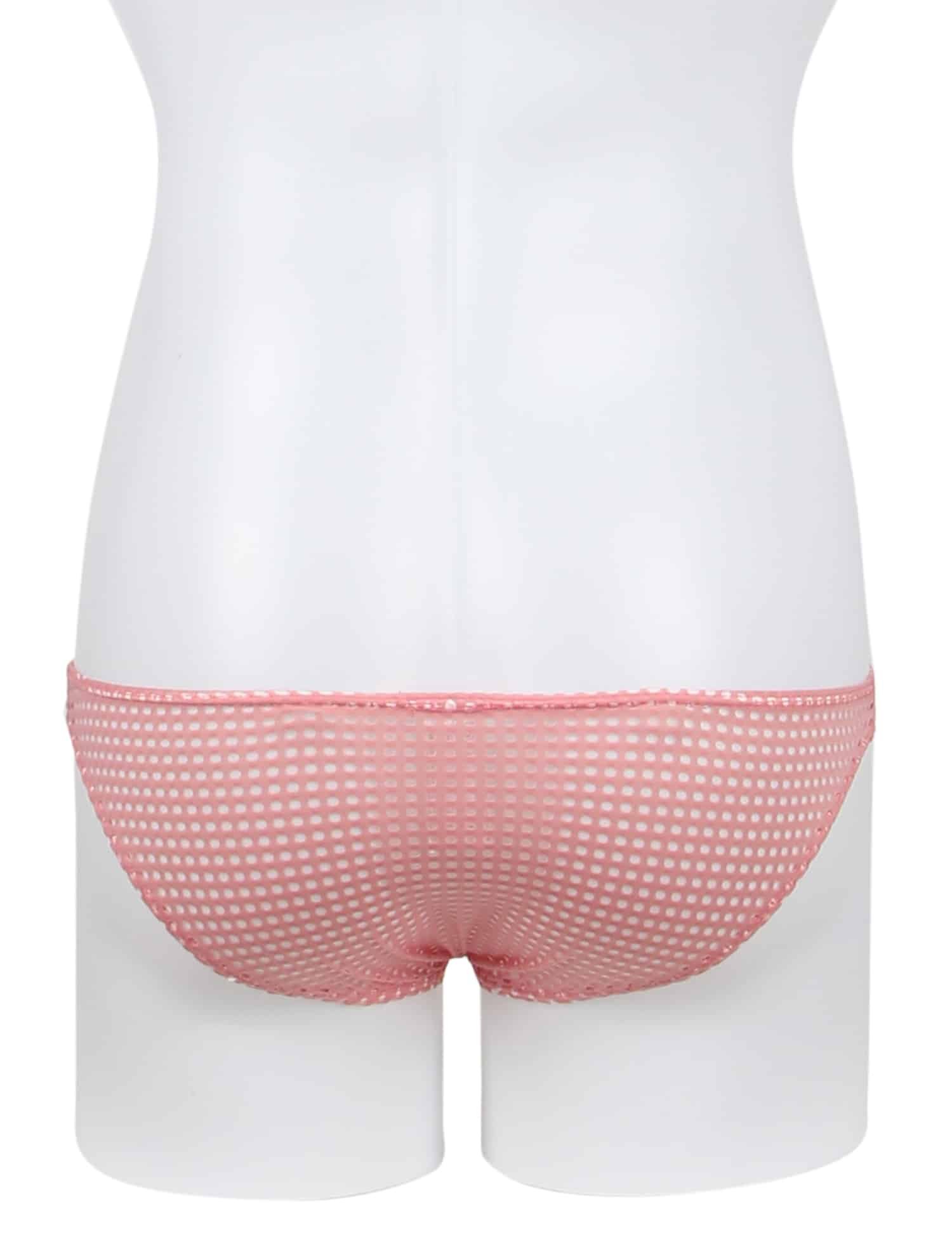 Pink Breathable Mesh Sexy Men's Brief - Image 10