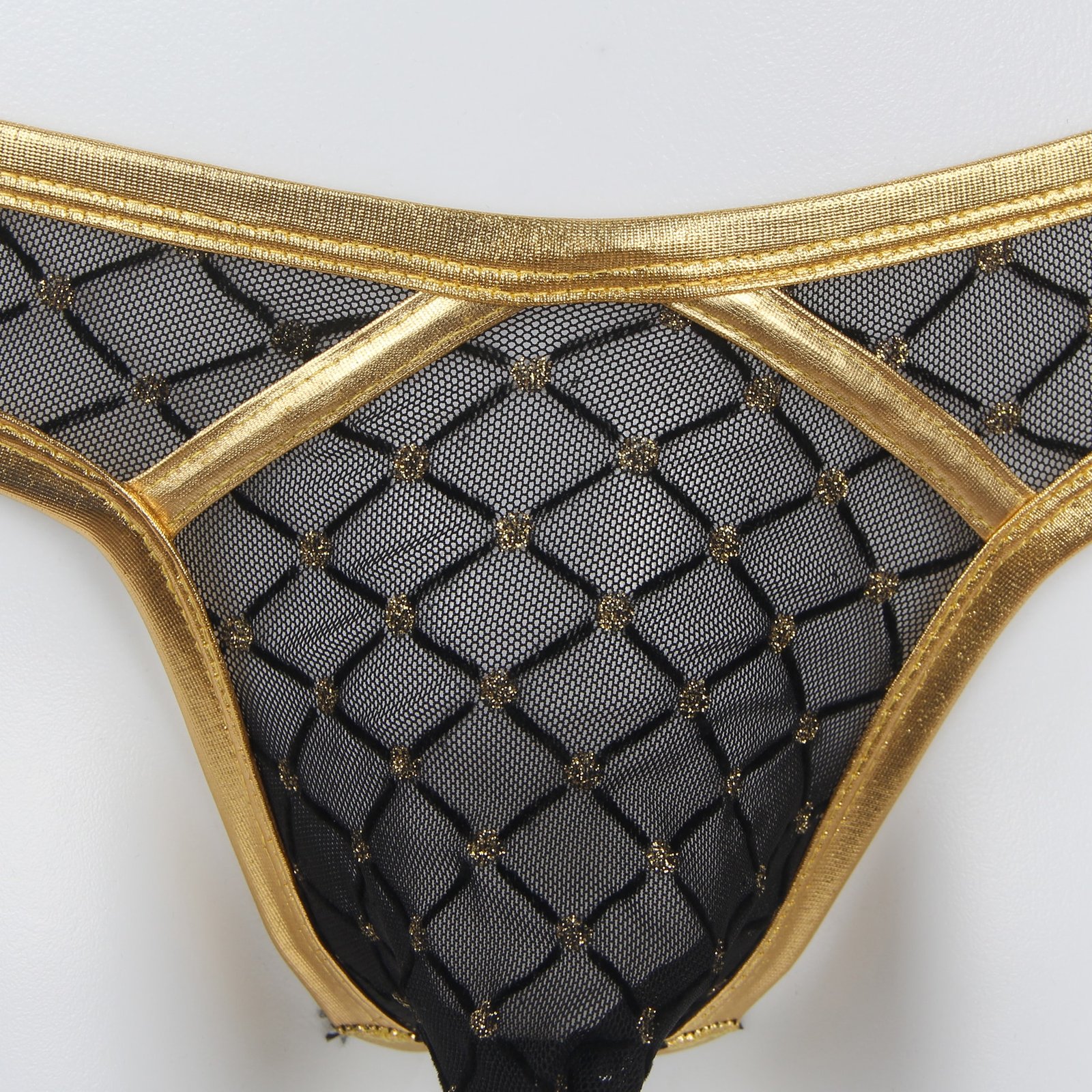 Gold Sexy Leather Underwear for Man - Image 9
