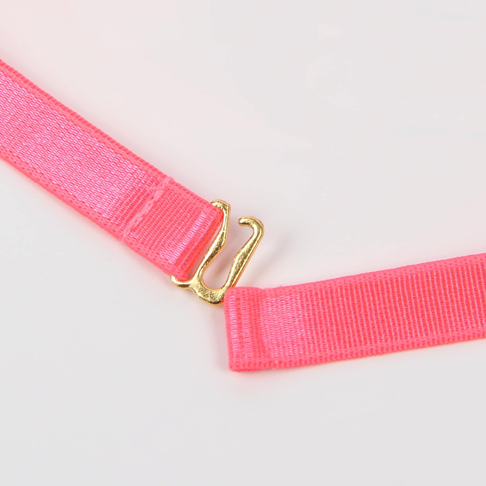 Rose Sexy Hollow Cut Strappy Two-Color Splicing Bra Set - Image 12