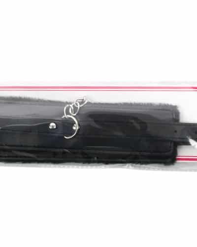 Black SM Bondage Sex Leather Handcuffs