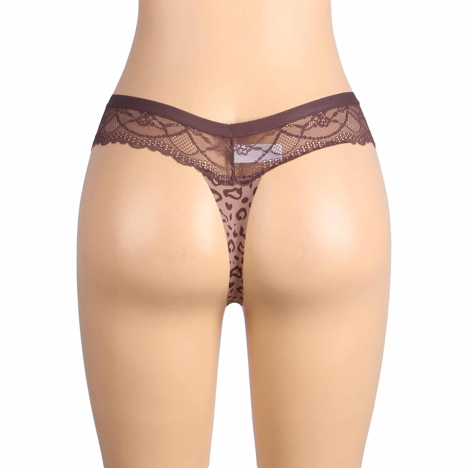 Lace Leopard Print Ice Silk Women Seamless Underwear - Image 7