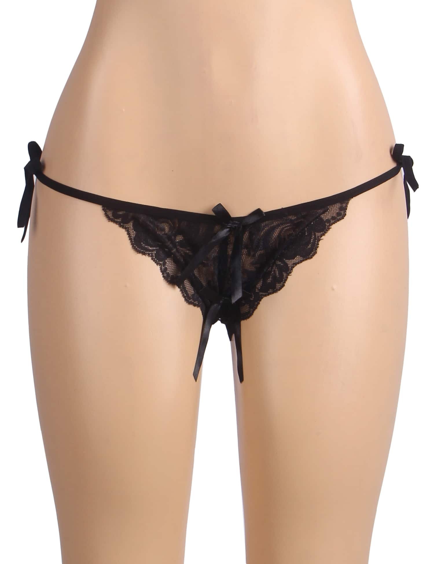 Black Lace Strappy Women Panty - Image 6