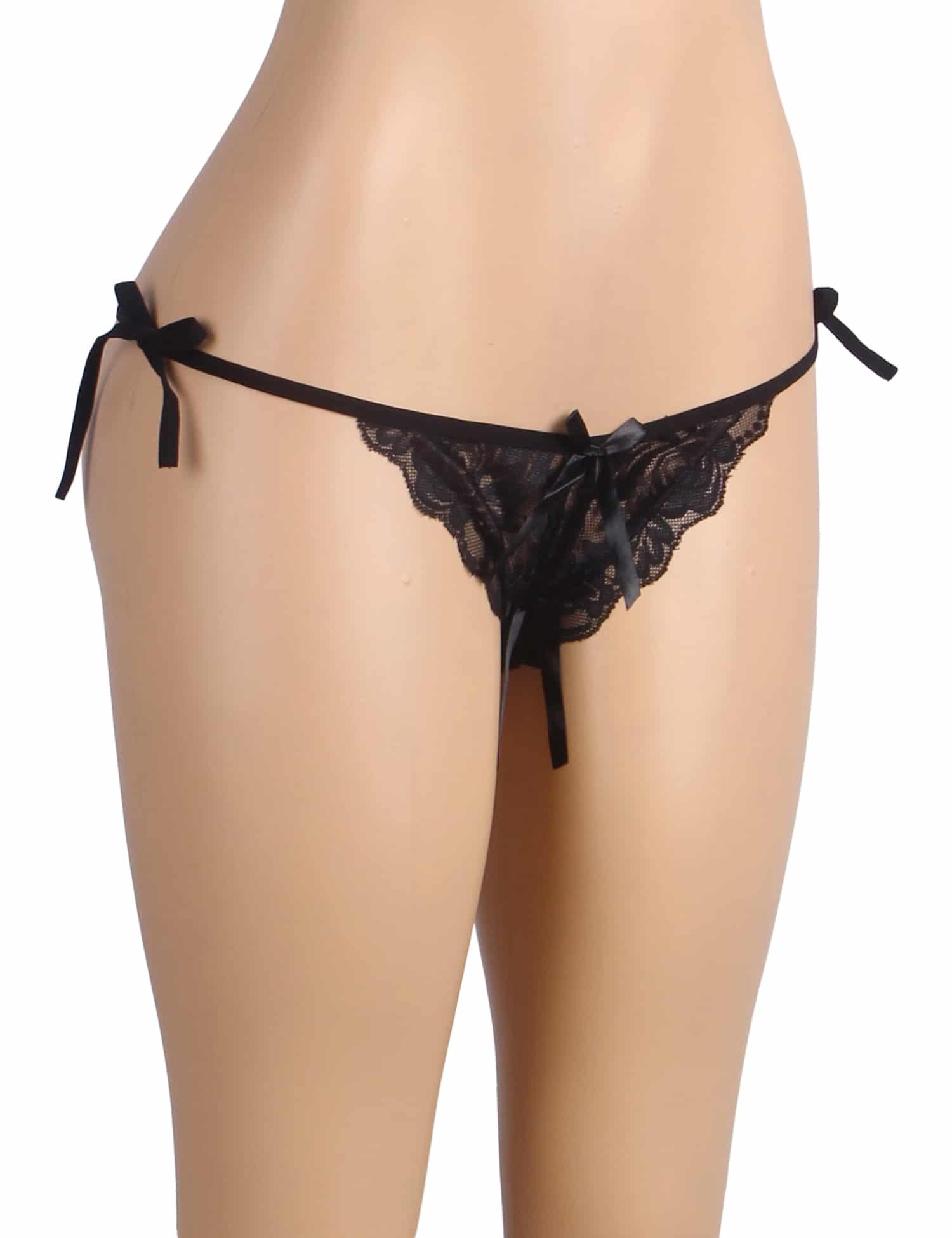 Black Lace Strappy Women Panty - Image 7