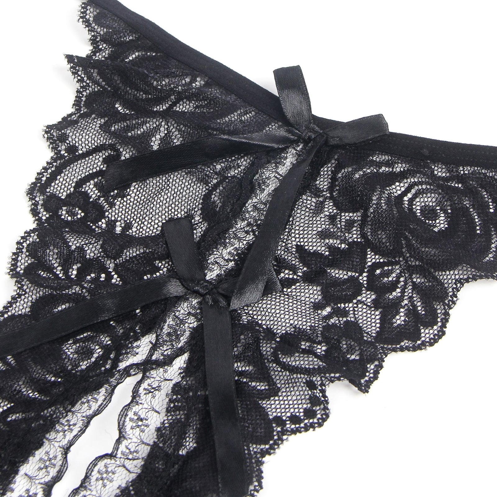 Black Lace Strappy Women Panty - Image 11