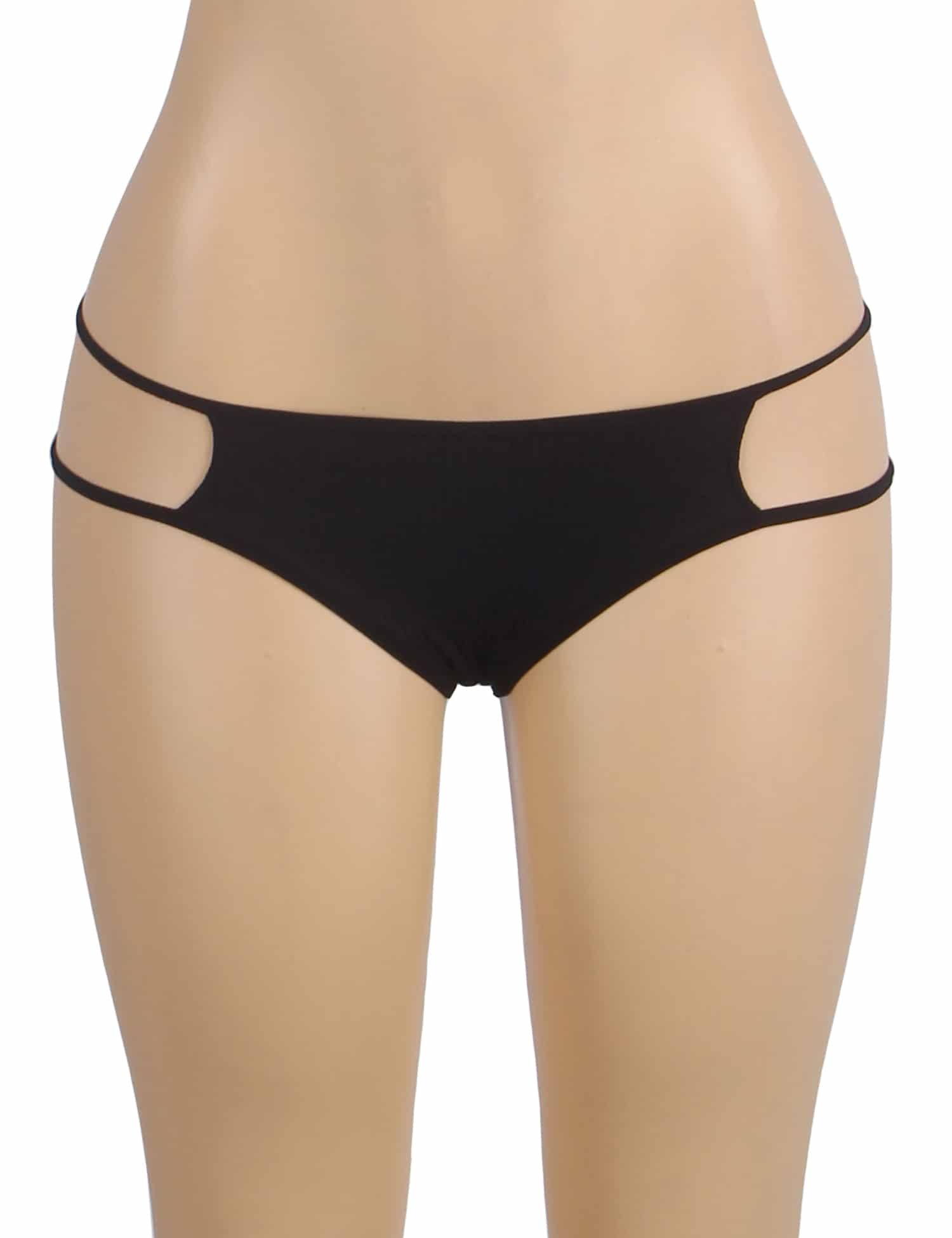 Black Sexy Women Panties With Hallow Cut On Two Sides - Image 8