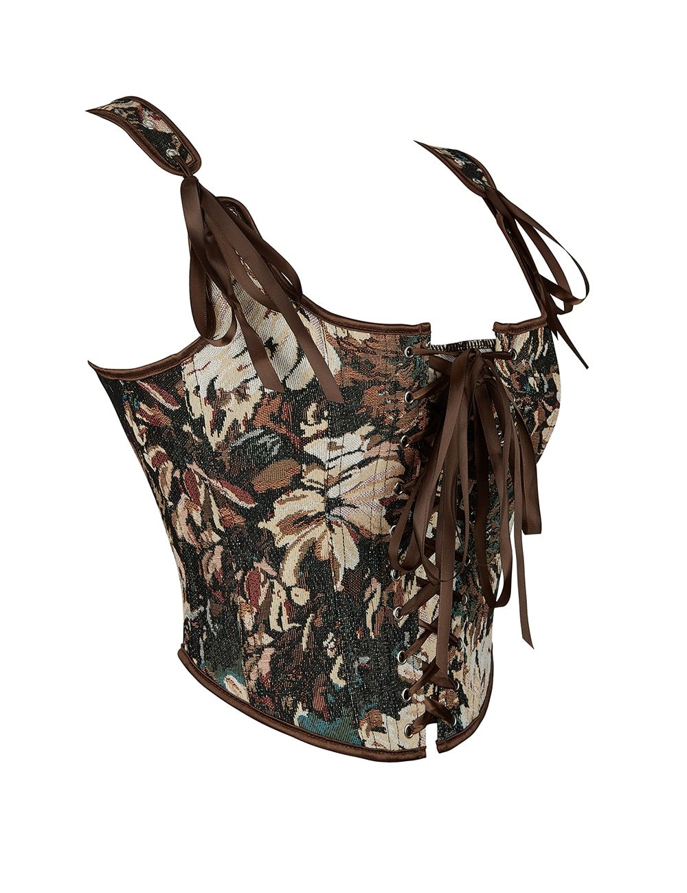 13 Pieces Plastic Bones Vintage oil Painting Print Style Lace Up Corset - Image 13