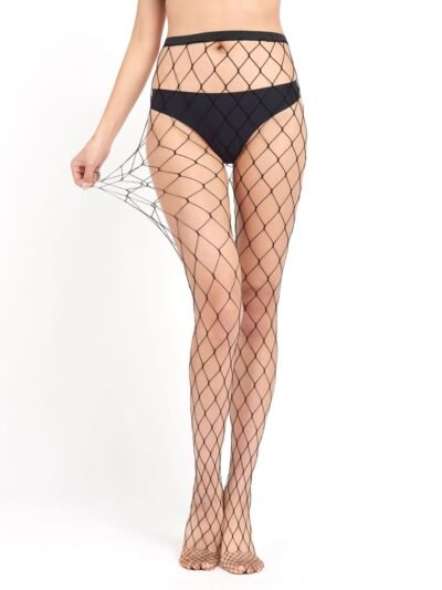 Black Long Sheer Tight Fence Net Pantyhose