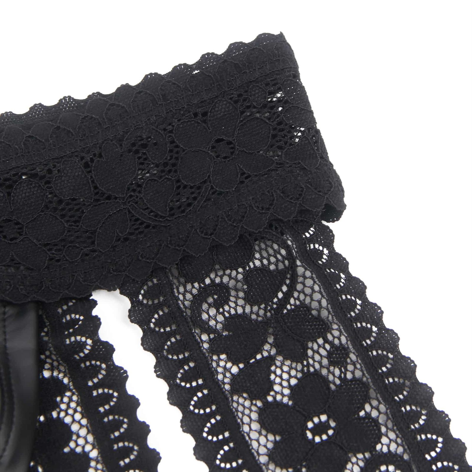 Black Sexy Lace Imitation Leather Men Underwear - Image 9