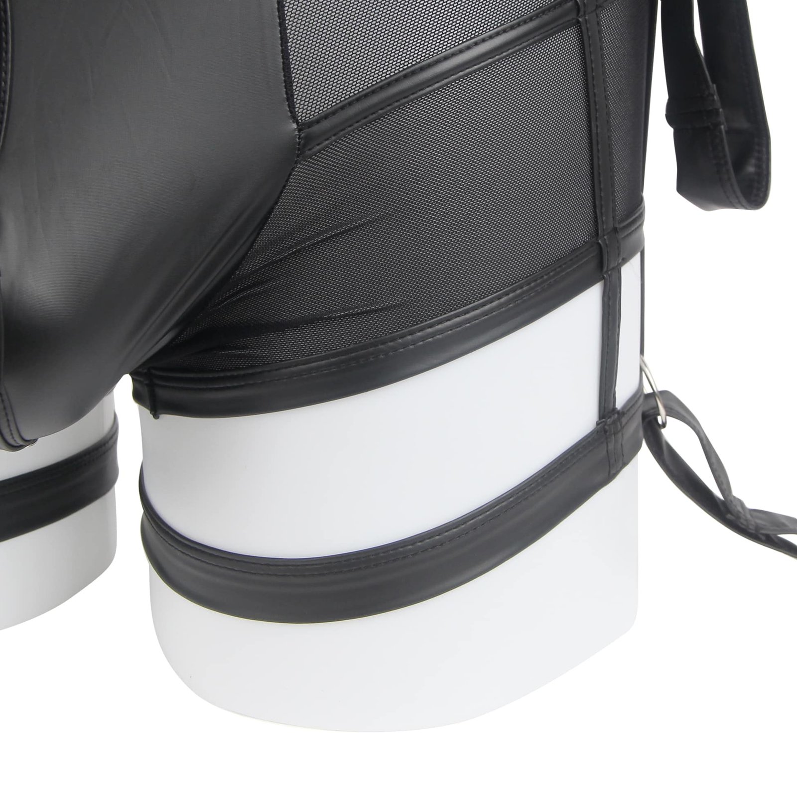 Black Sexy PU Leather See Through Men Briefs - Image 13