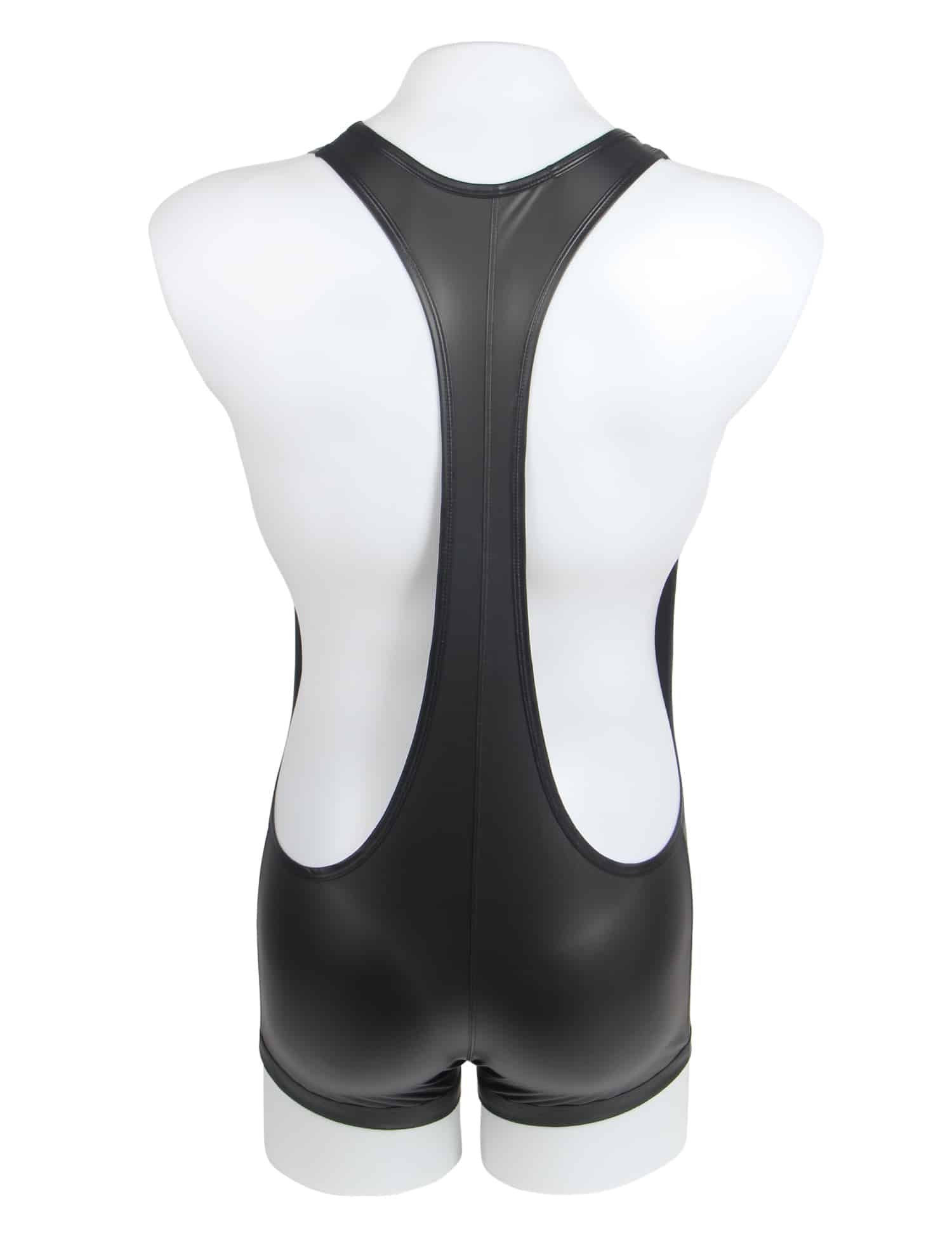 Black Sexy PU Leather Men Bodysuit Underwear - Image 9