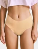 Nude Sexy Ice Silk High Waist Seamless Panty
