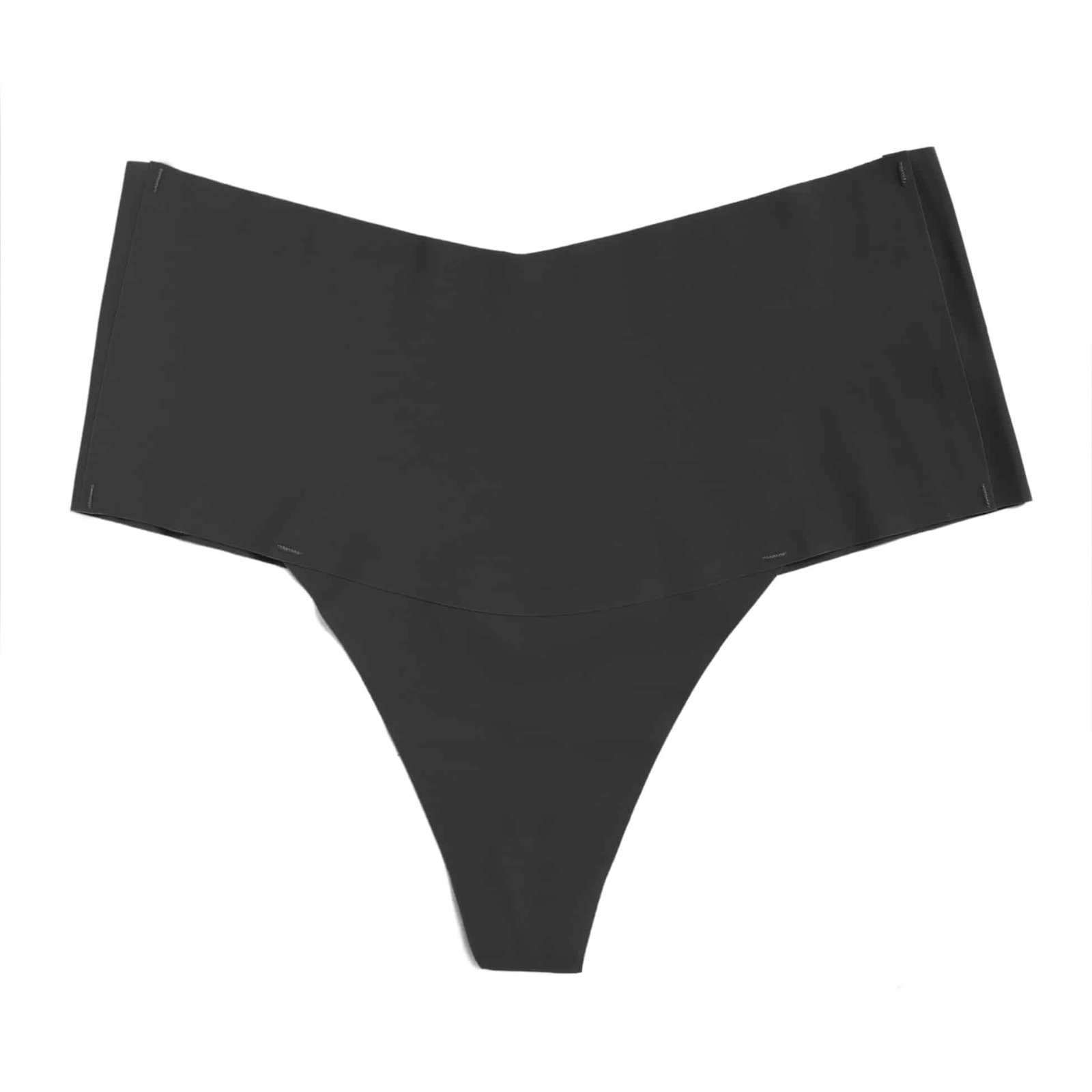 Black Sexy Ice Silk High Waist Seamless Panty - Image 8