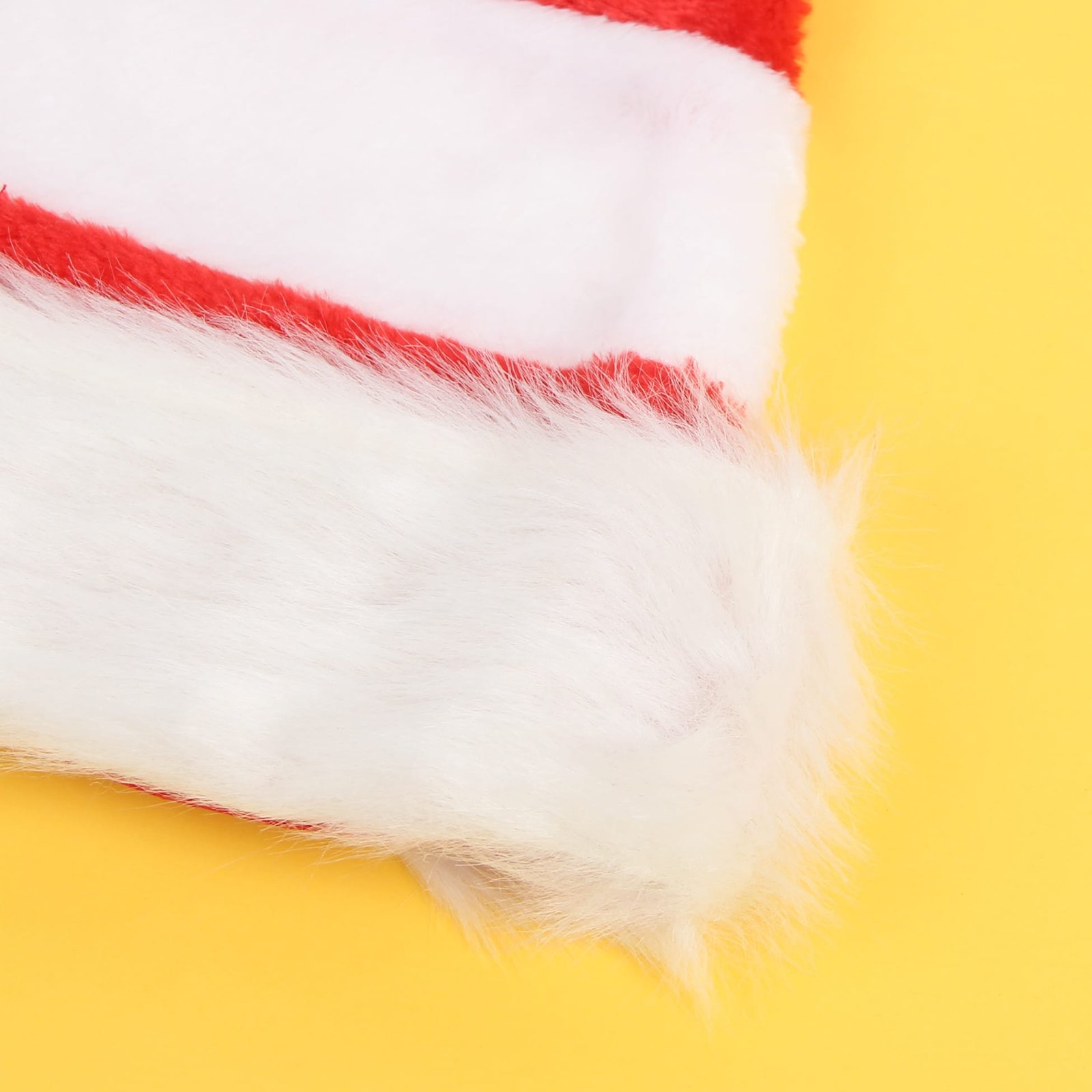 Red Plush Striped Santa Hat - Image 7