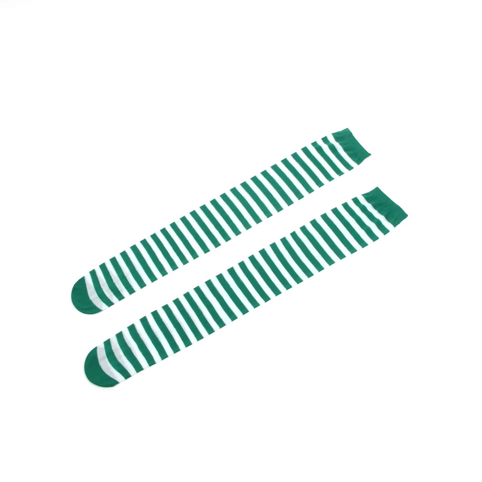 Christmas Green Striped Mesh Stockings - Image 8