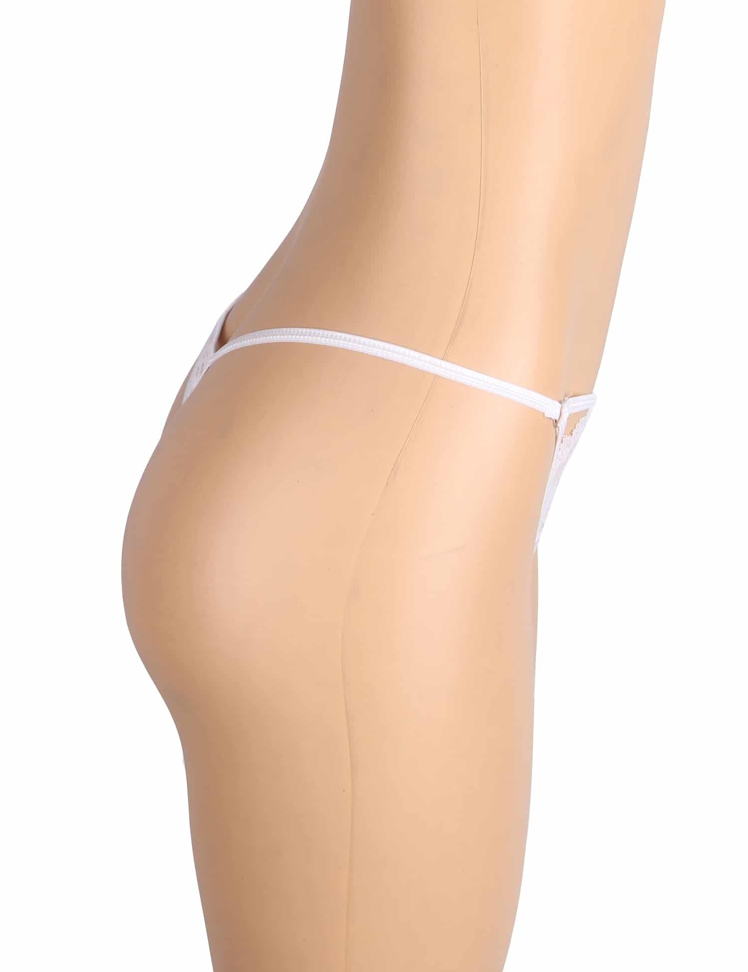 White Sexy Lace Hollow Out Women Thong Underwear - Image 7