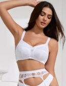 White Sexy Mesh Jacquard Women Bra