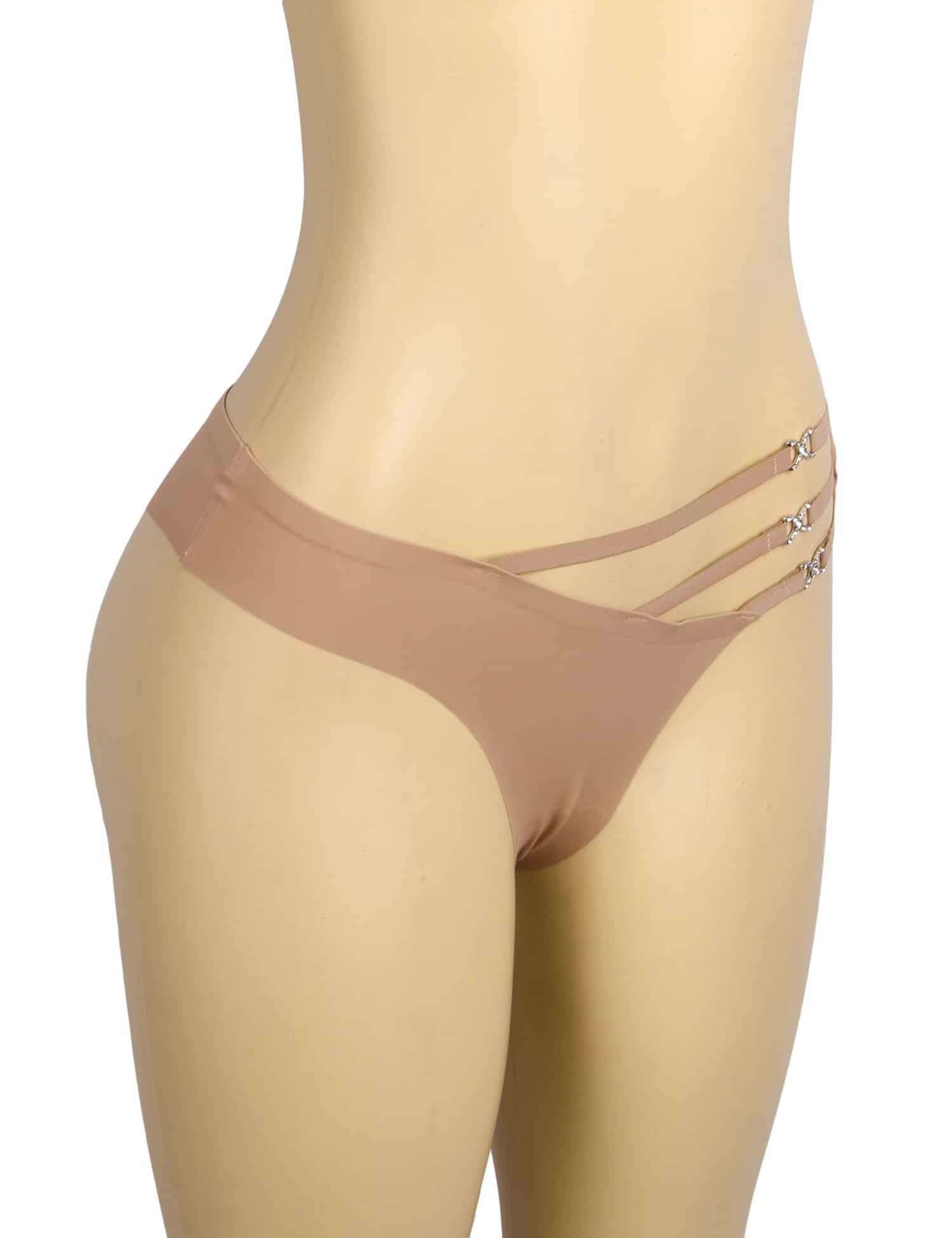 Brown Sexy Swimsuit Cloth Rhinestones Seamless Panty - Image 7