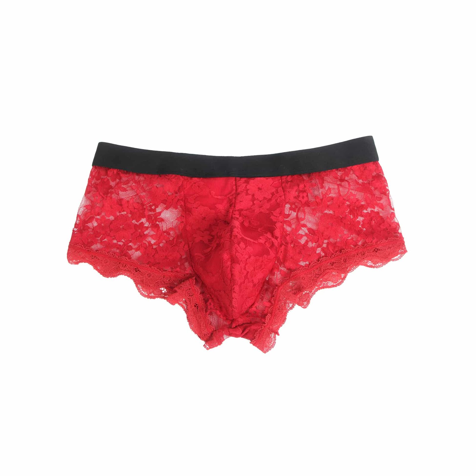 Burgundy Sexy Lace See Through Men Underwear - Image 9