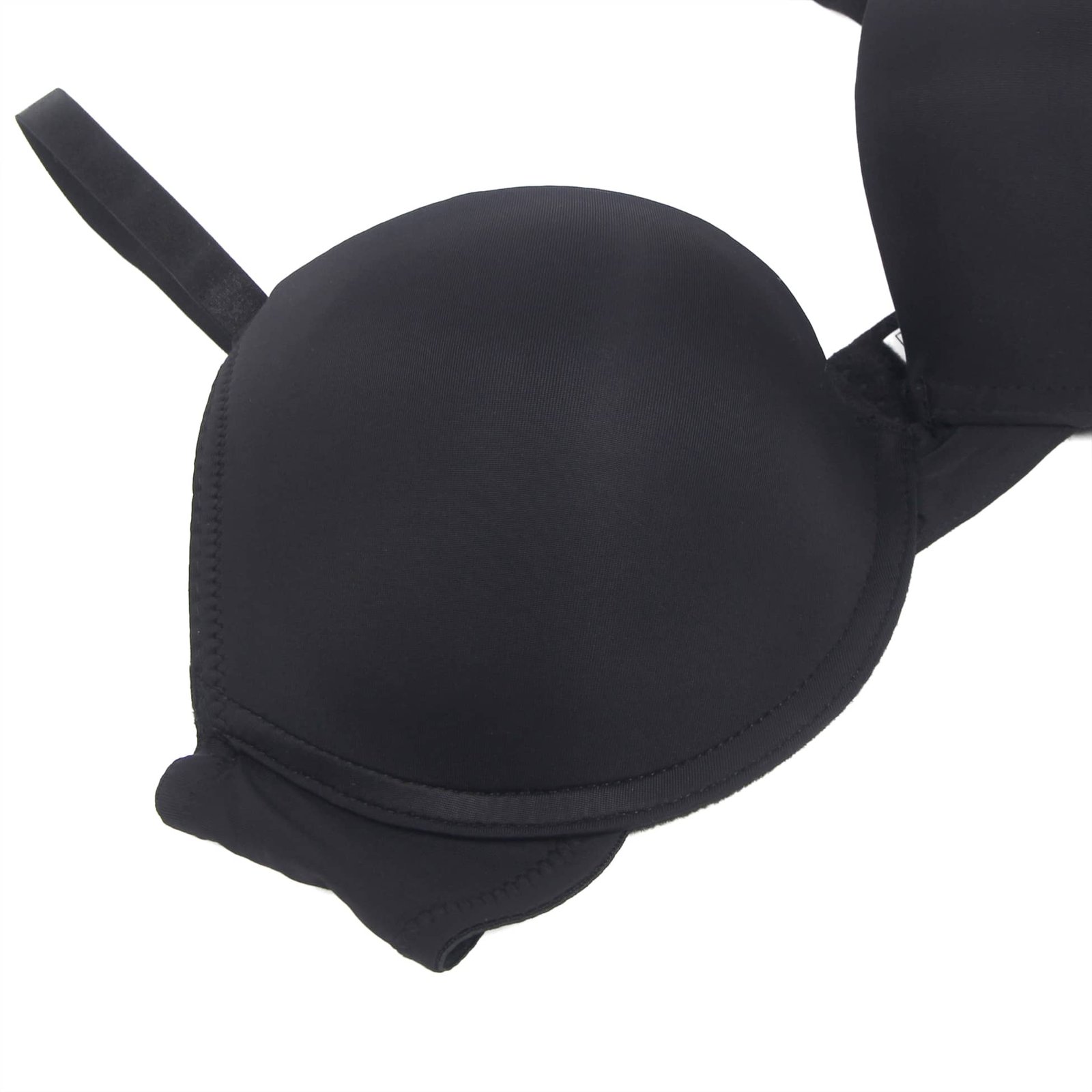 Black Simple Smooth Women Underwire Bra - Image 10