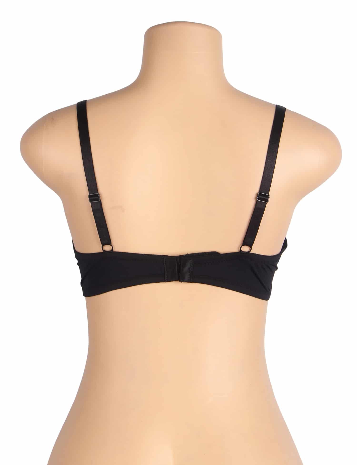Black Simple Smooth Women Underwire Bra - Image 9