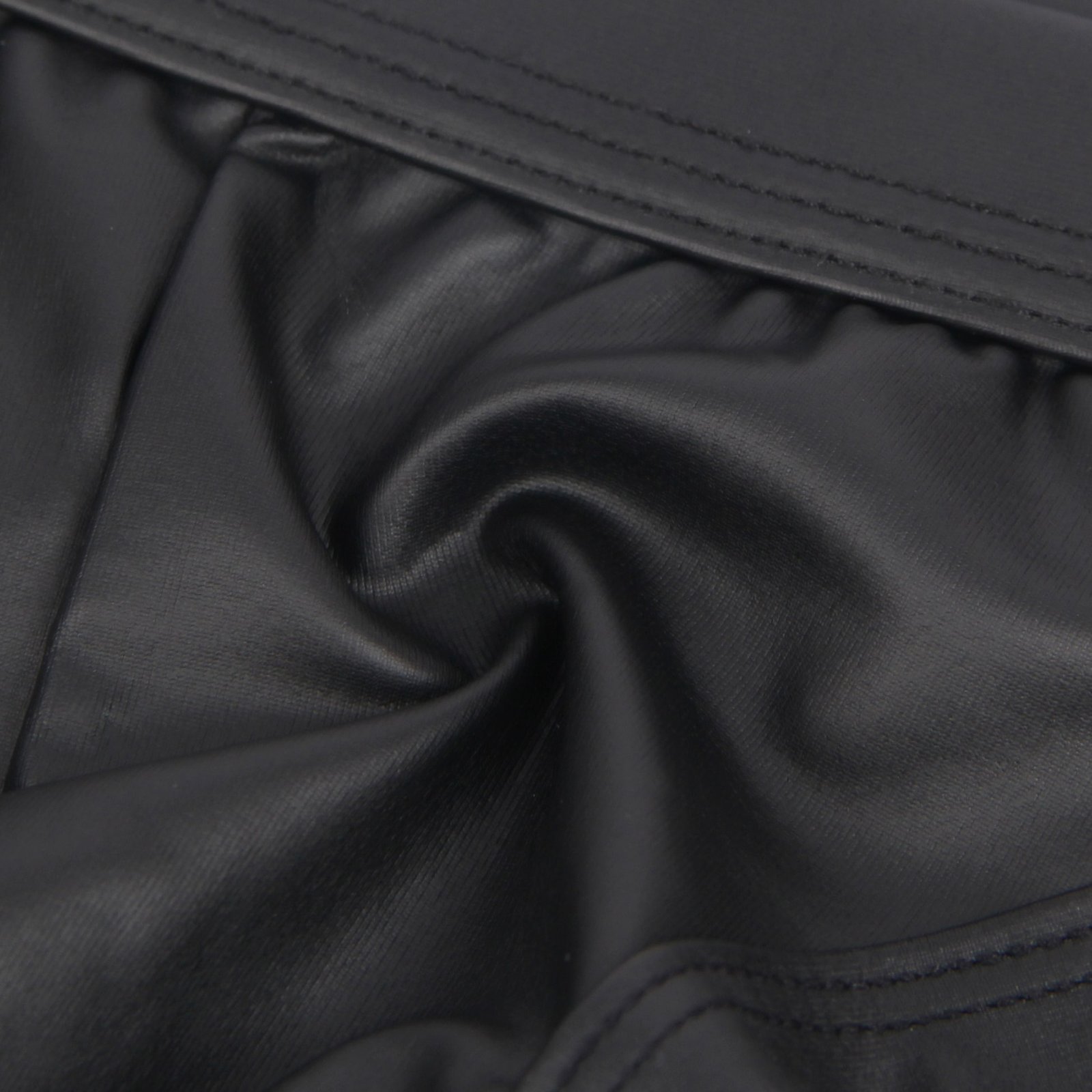 Black Sexy PU Leather Lace Men Underwear - Image 13